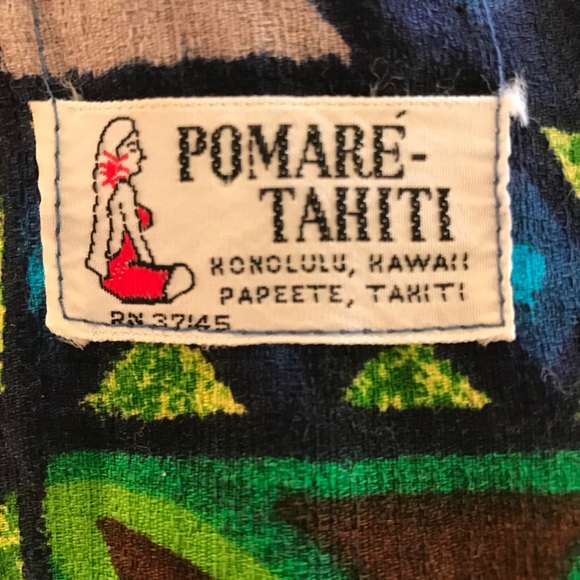 Vintage 1960’s Pomaré-Tahiti Bark Cloth Mens Large - Picture 4 of 4